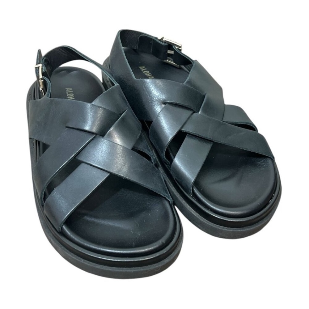ALOHAS Trunca Strappy Slingback Sandals Black Size 37 Pre-Loved
